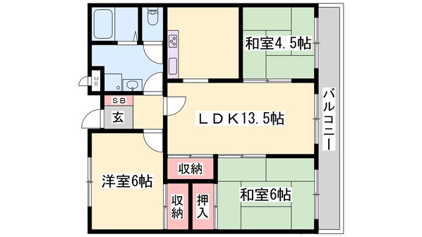 グリーンハイツ東山の物件間取画像